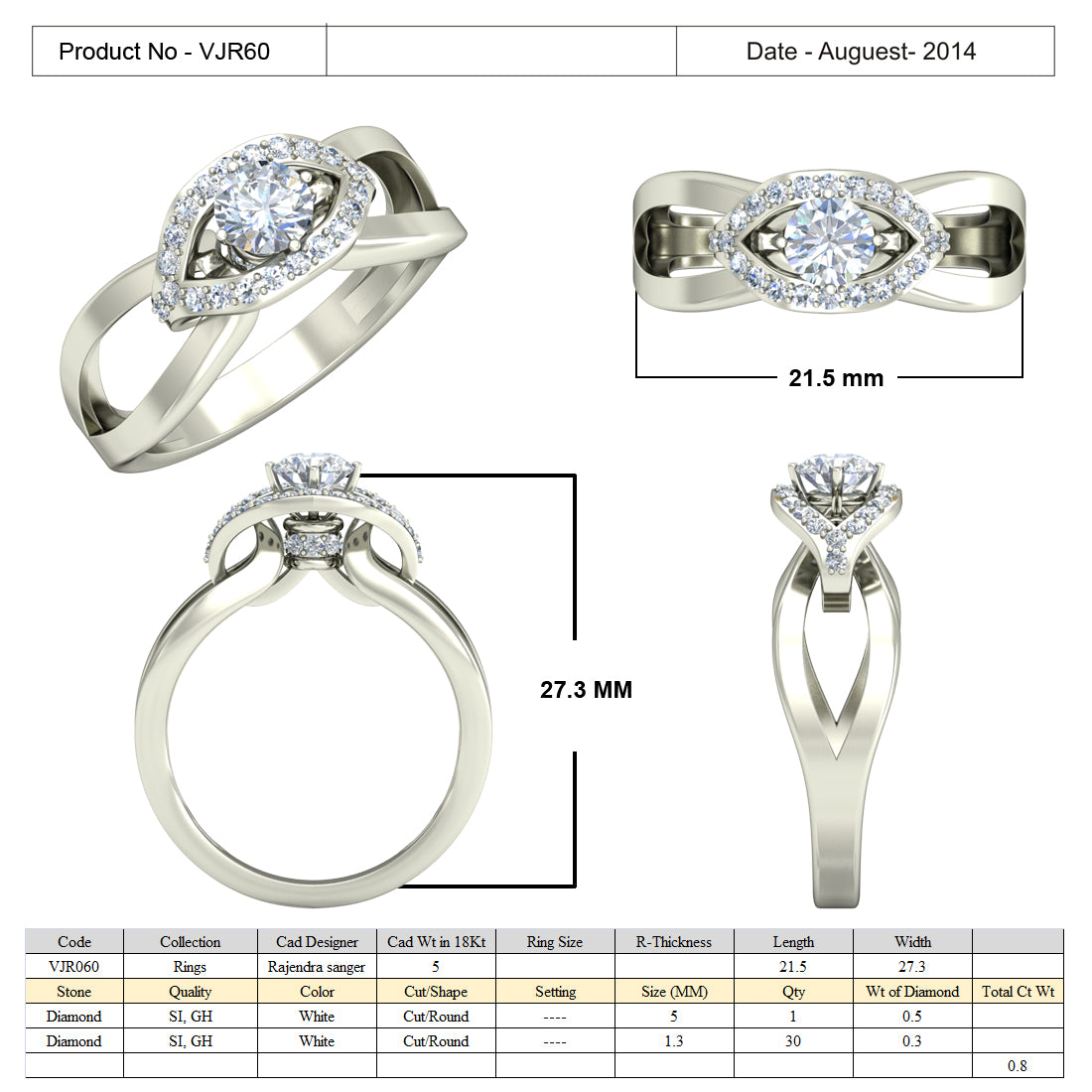 3D Jewelry Files Ring Model 3DM 15=calur ston rings=59