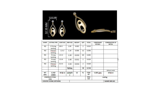 3D Jewelry Files Earring Model 3DM earr26