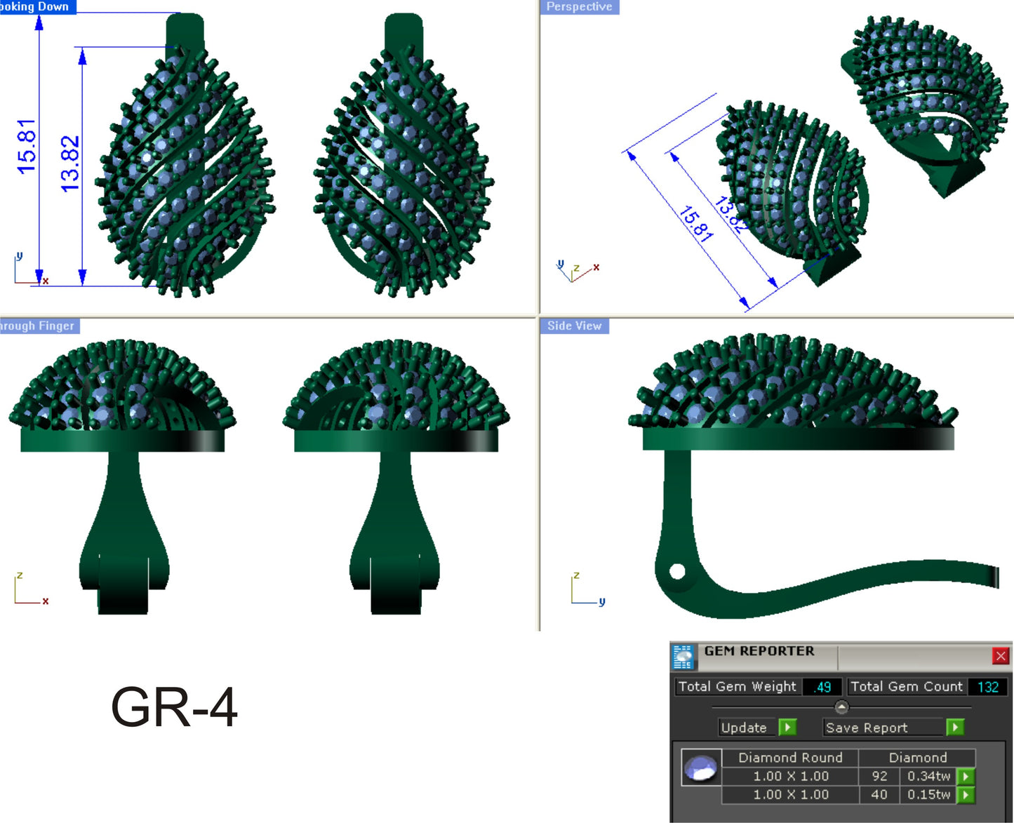 3D Jewelry Files Earring Model 3DM STL EZ BI-1