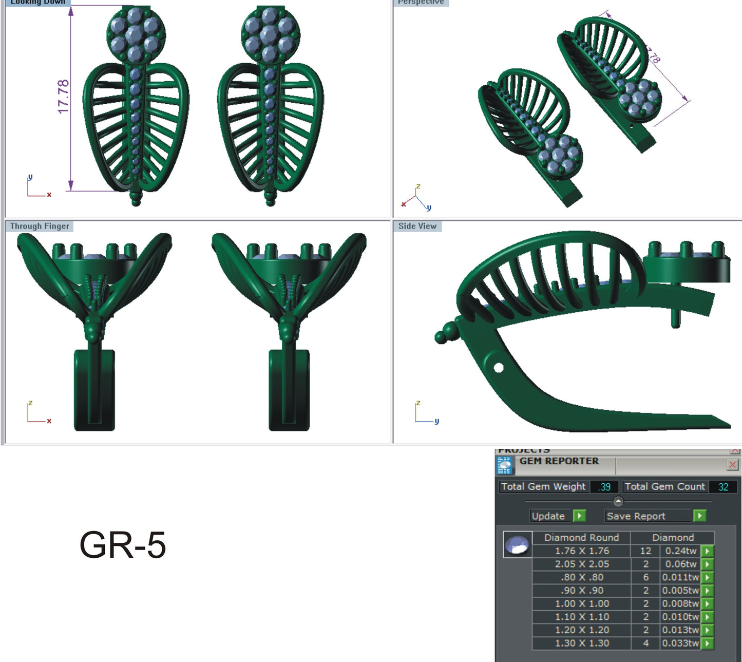 3D Jewelry Files Earring Model 3DM STL EZ BI-13