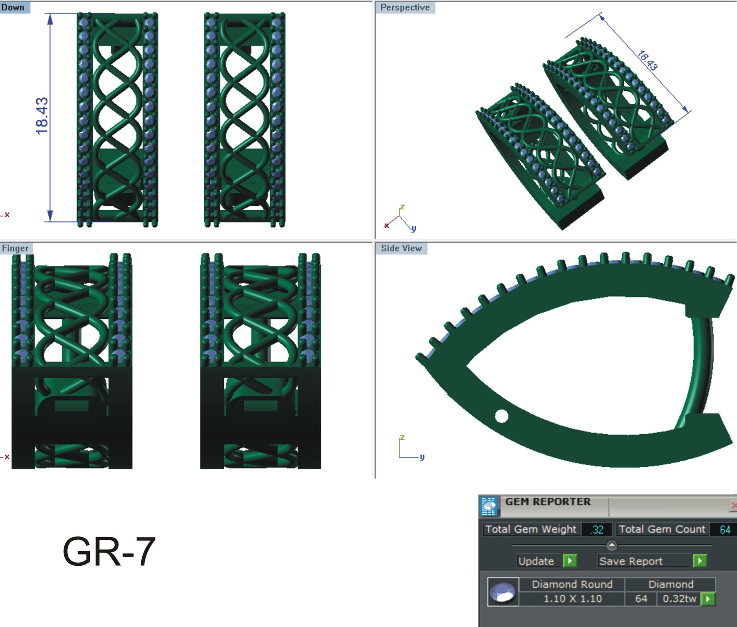 3D Jewelry Files Earring Model 3DM STL EZ BI-20