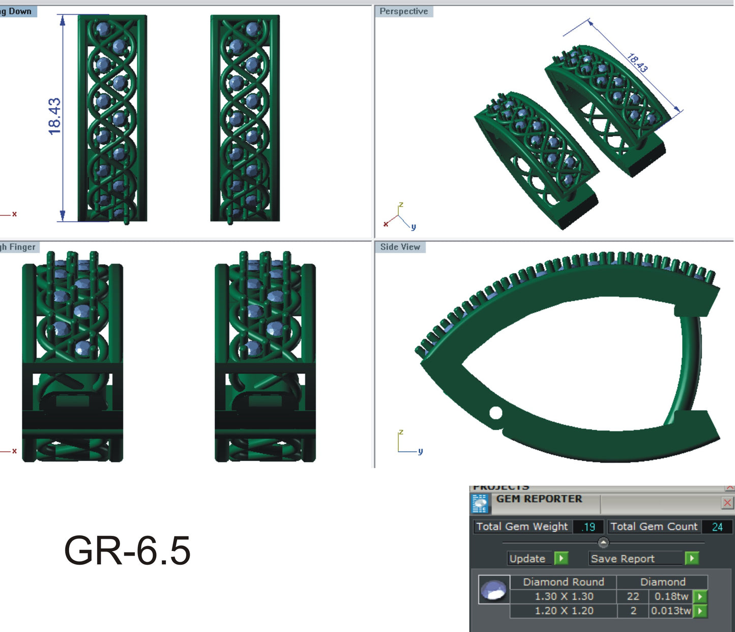 3D Jewelry Files Earring Model 3DM STL EZ BI-21