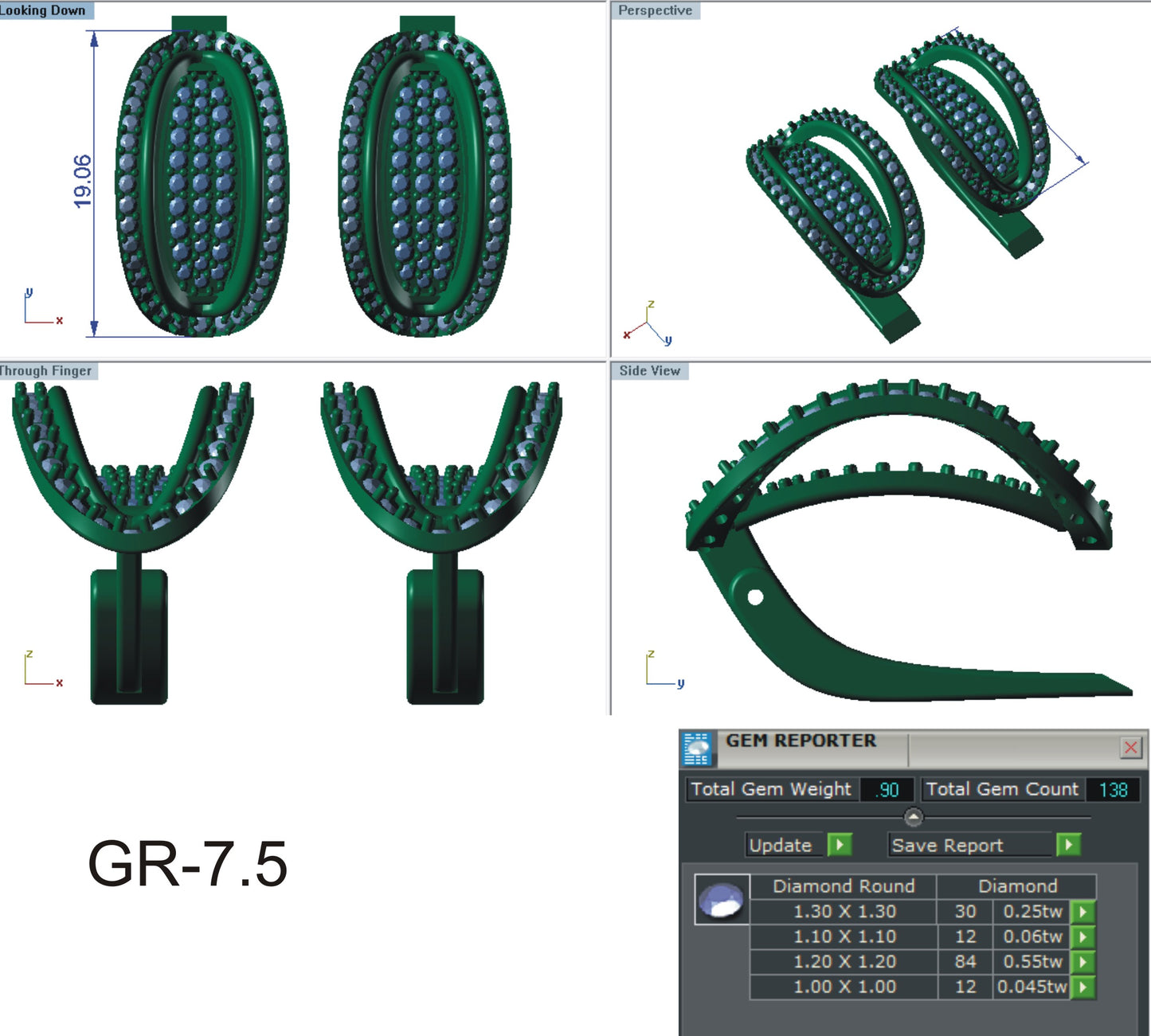 3D Jewelry Files Earring Model 3DM STL EZ BI-24