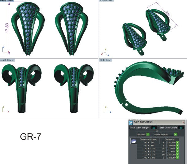 3D Jewelry Files Earring Model 3DM EZ BI-32