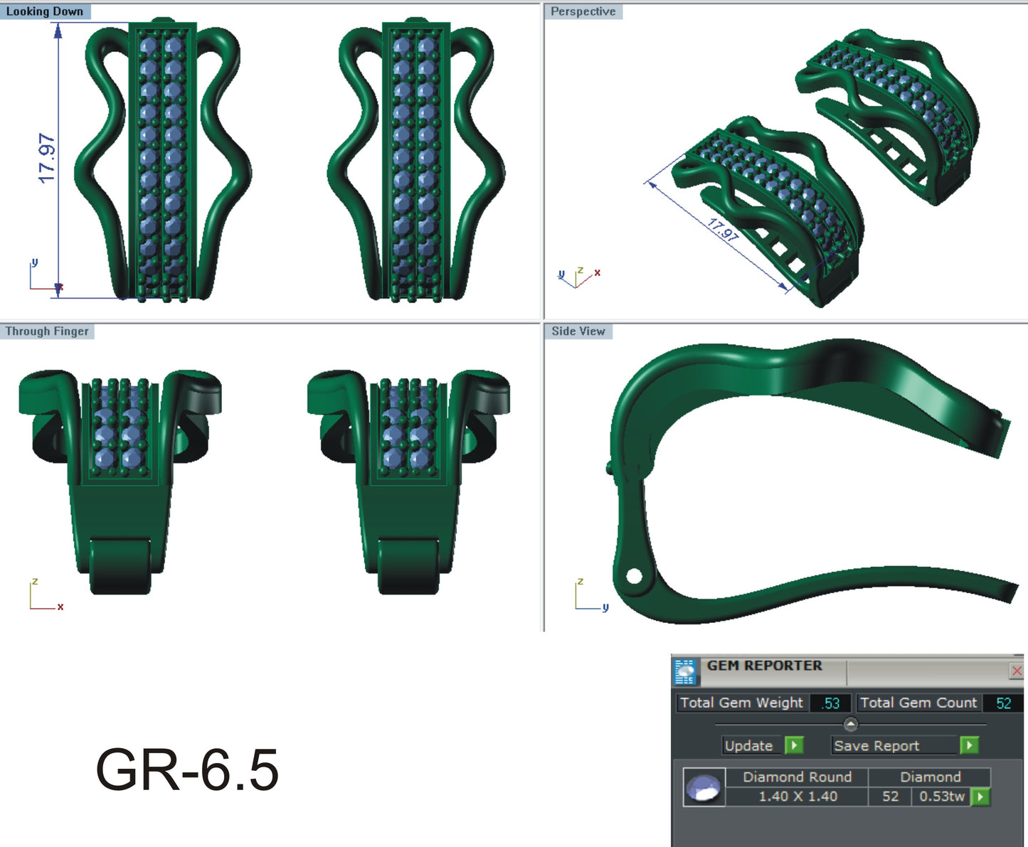 3D Jewelry Files Earring Model 3DM EZ BI-35