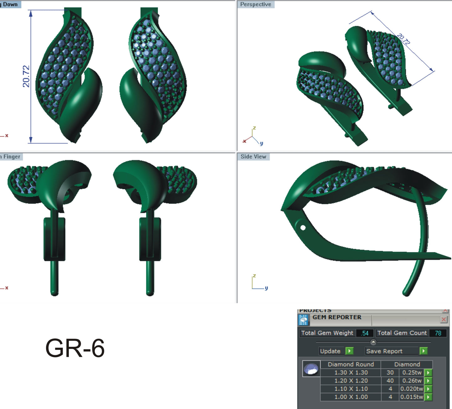 3D Jewelry Files Earring Model 3DM EZ BI-37