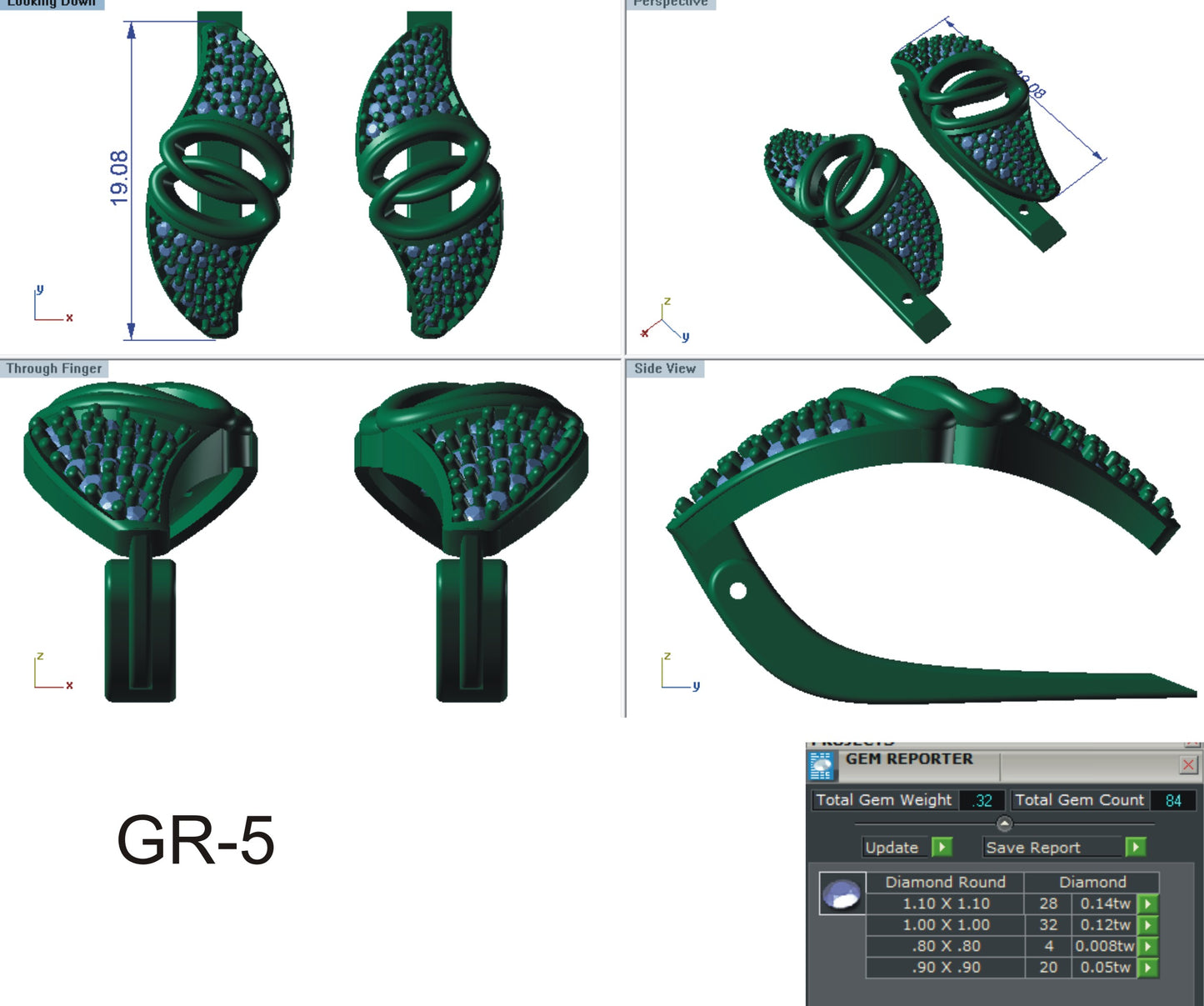 3D Jewelry Files Earring Model 3DM EZ BI-38