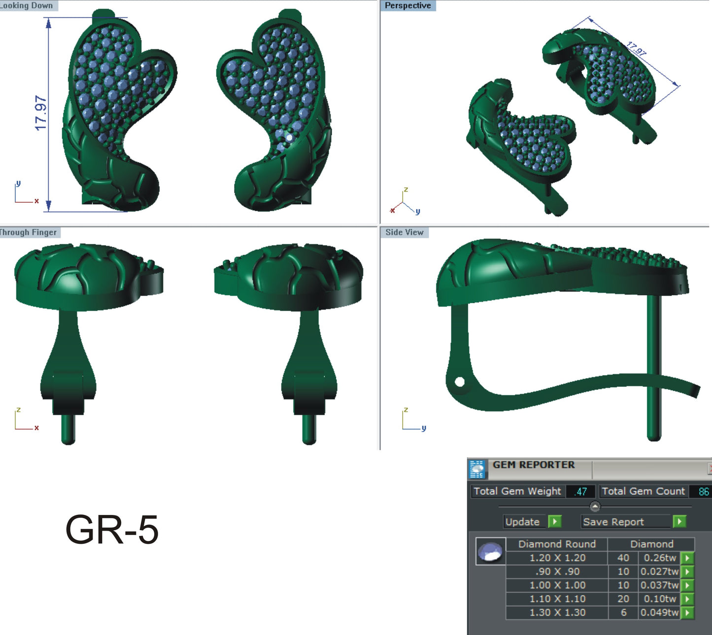 3D Jewelry Files Earring Model 3DM EZ BI-39