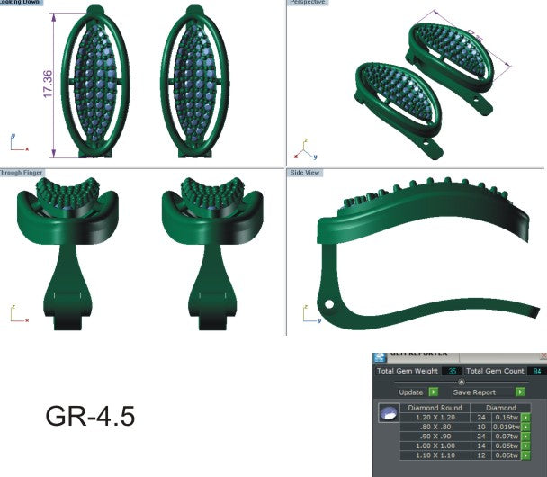 3D Jewelry Files Earring Model 3DM EZ BI-46