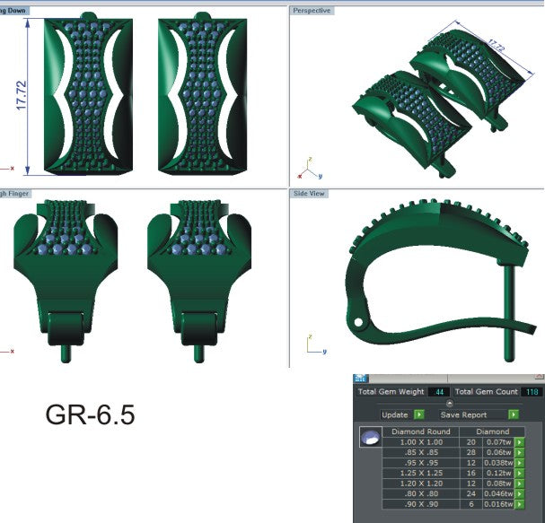 3D Jewelry Files Earring Model 3DM EZ BI-47
