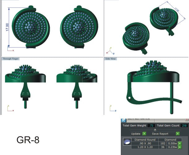 3D Jewelry Files Earring Model 3DM EZ BI-50
