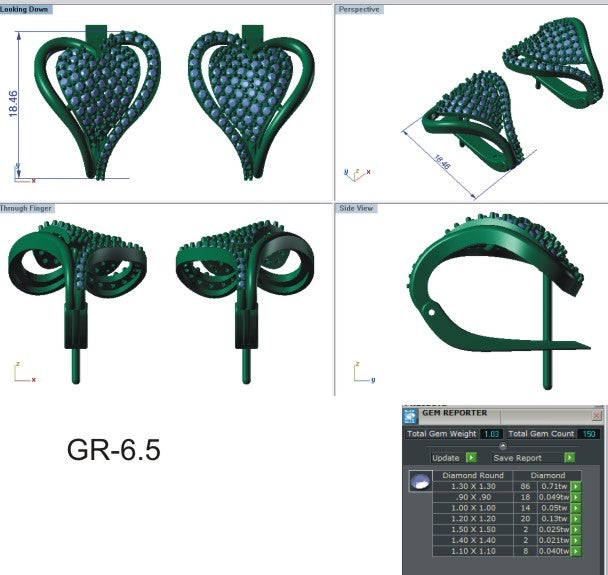 3D Jewelry Files Earring Model 3DM EZ BI-54