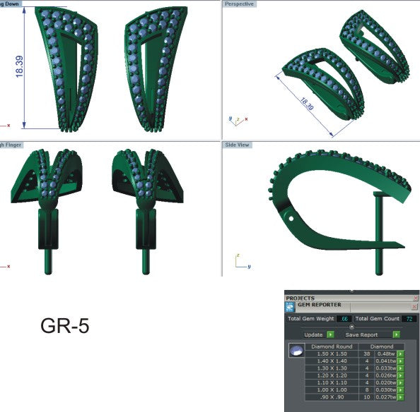 3D Jewelry Files Earring Model 3DM EZ BI-55