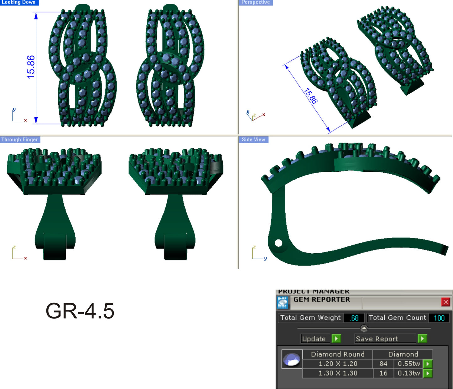 3D Jewelry Files Earring Model 3DM STL EZ BI-6
