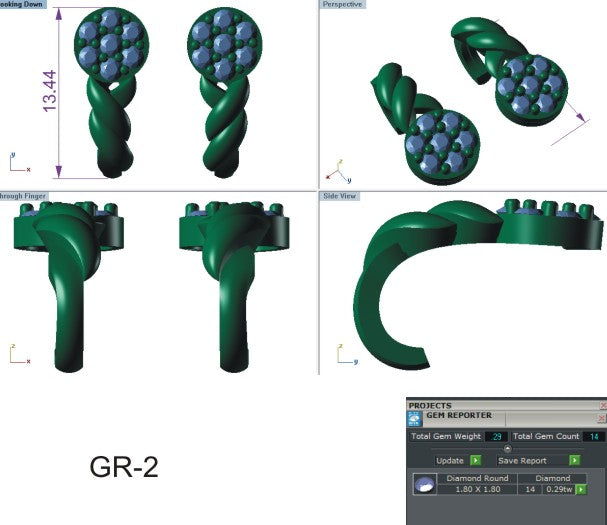 3D Jewelry Files Earring Model 3DM EZ BI-63