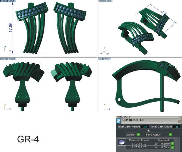 3D Jewelry Files Earring Model 3DM EZ BI-71