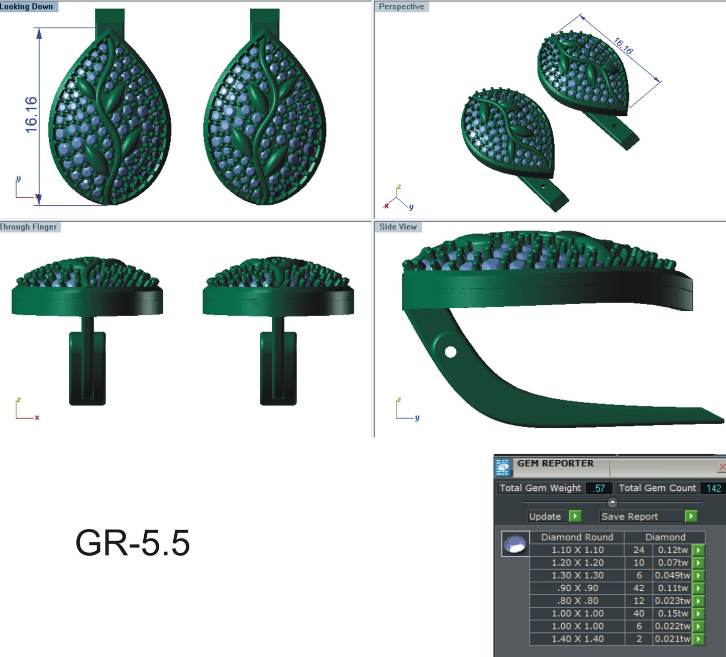 3D Jewelry Files Earring Model 3DM STL EZ BI-8