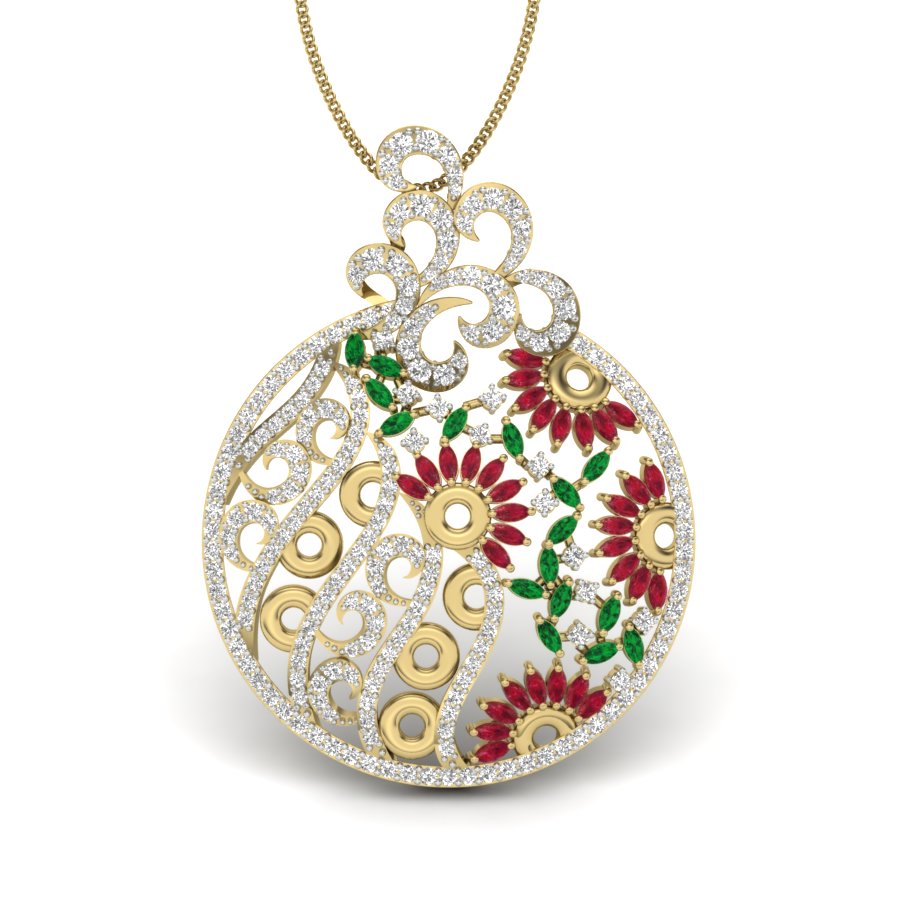 3D Jewelry Files Pendant Model 3DM STL PPD-225-DIA