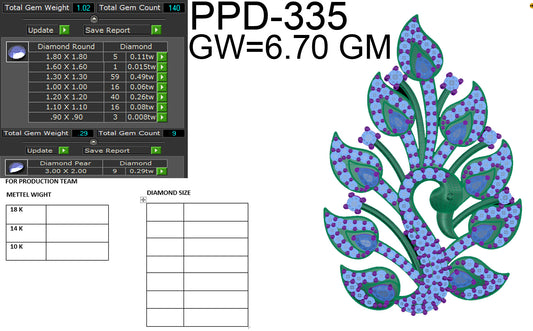 3D Jewelry Files Pendant Model 3DM STL PPD-335 DIA