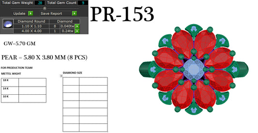 3D Jewelry Files Ring Model 3DM STL PR-153 DIA