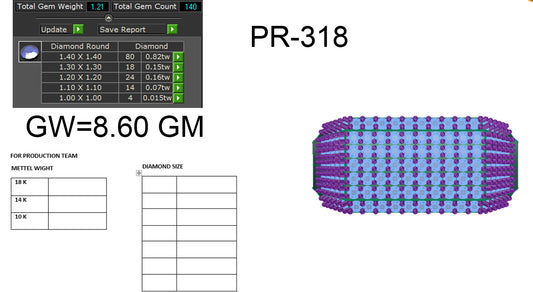 3D Jewelry Files Ring Model 3DM STL PR-318 DIA