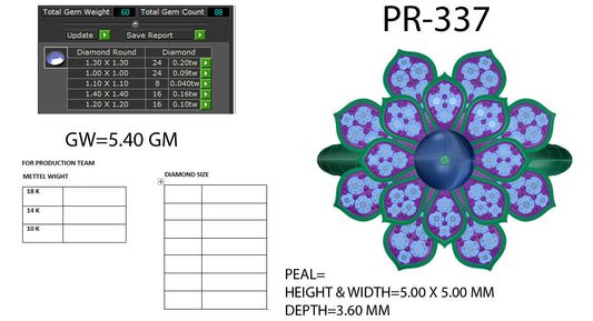 3D Jewelry Files Ring Model 3DM STL PR-337-DIA