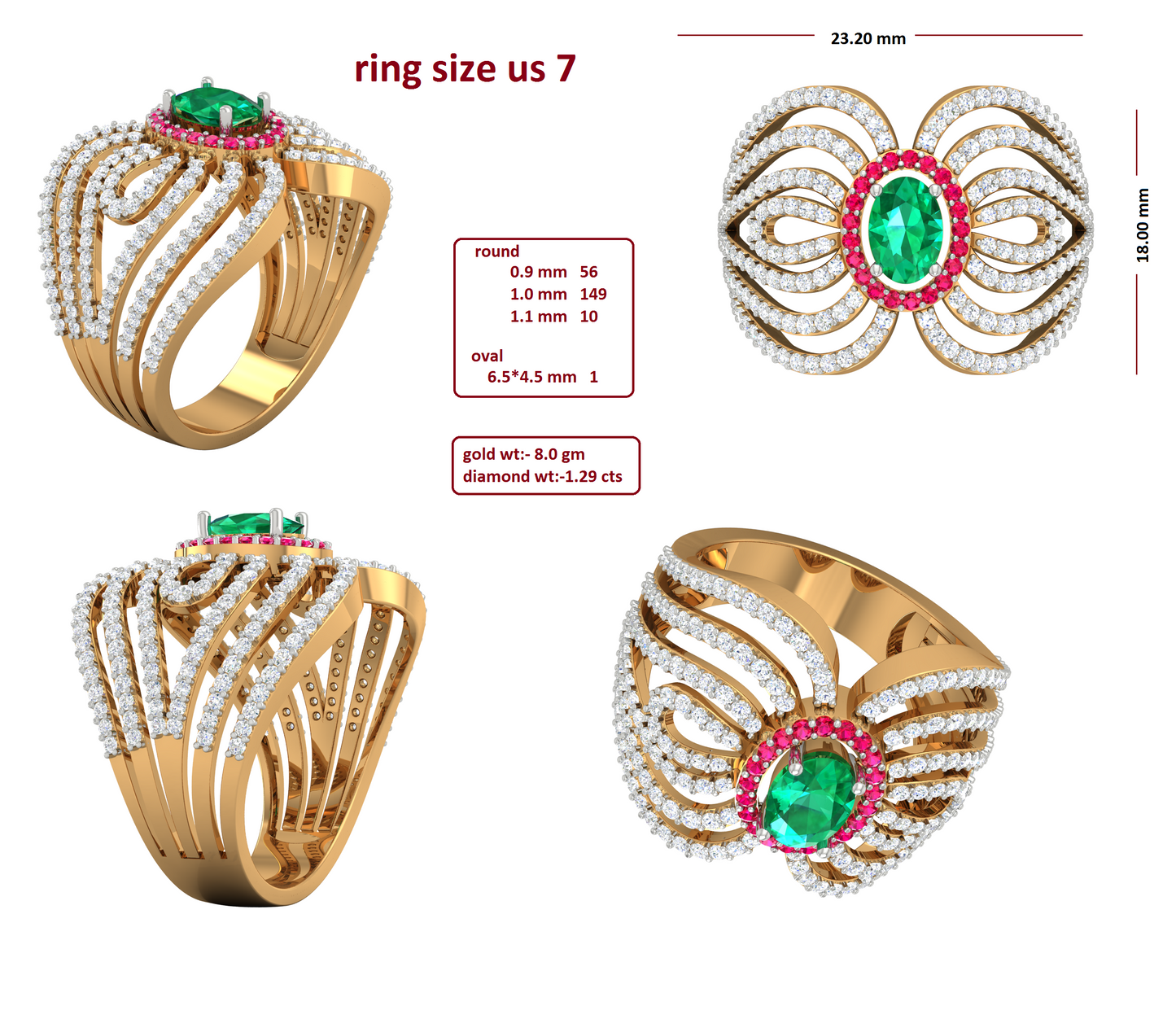 3D Jewelry Files Ring Model 3DM RI-280