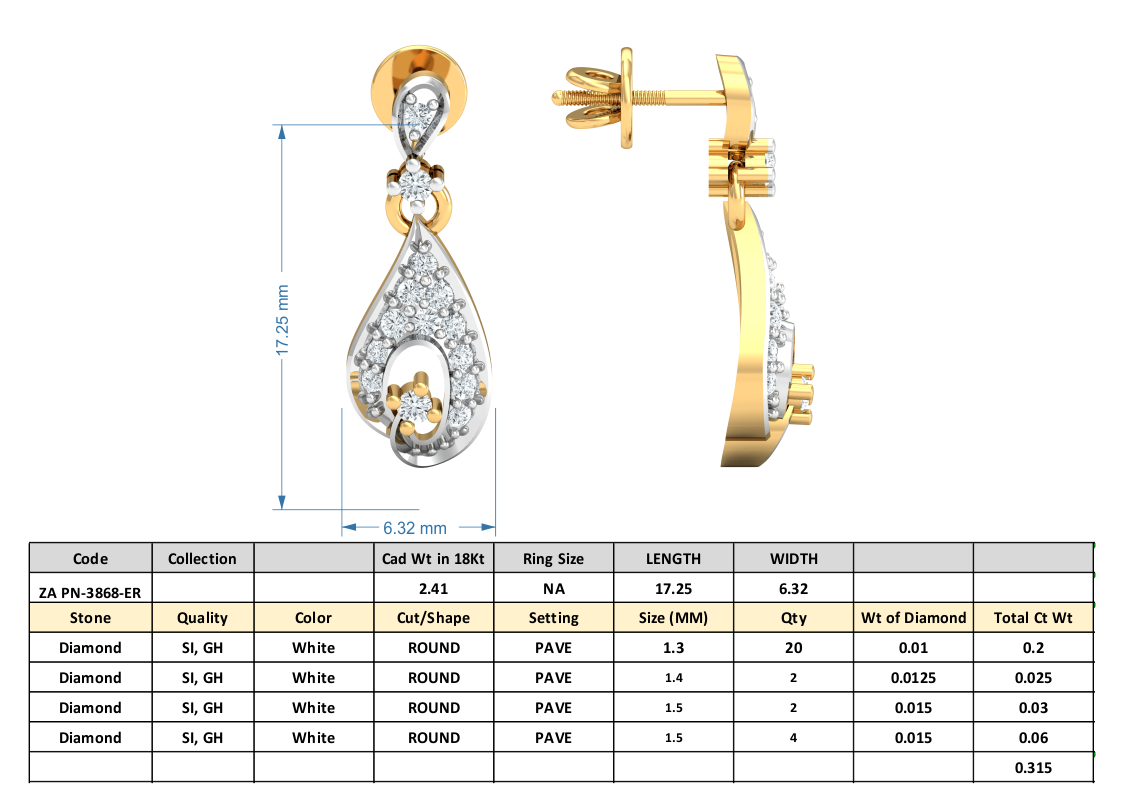 3D Jewelry Files Set Model 3DM 3868