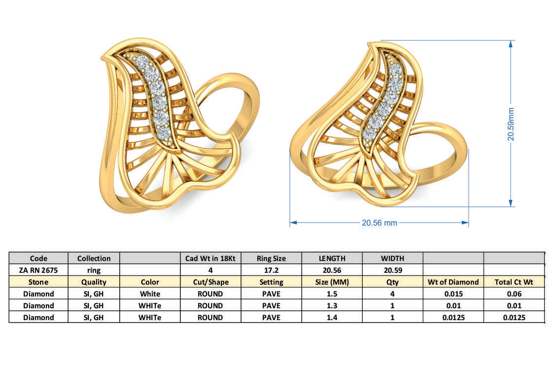 3D Jewelry Files Ring Model 3DM ZA RN 2675