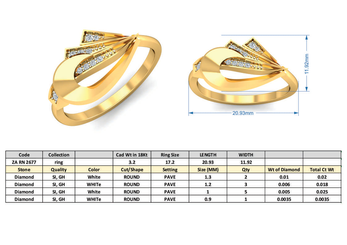 3D Jewelry Files Ring Model 3DM ZA RN 2677