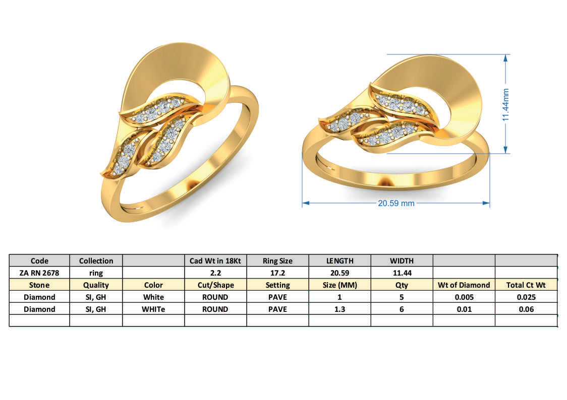3D Jewelry Files Ring Model 3DM ZA RN 2678