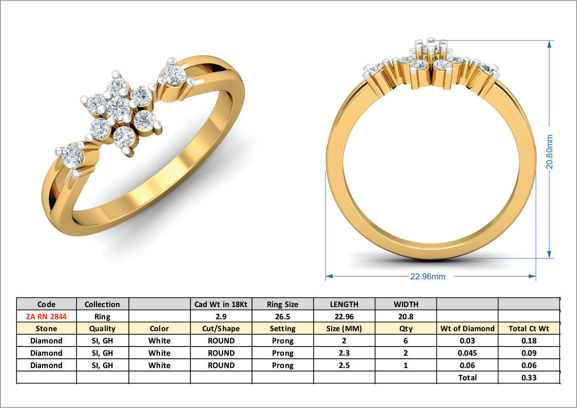 3D Jewelry Files Ring Model 3DM ZA RN 2844