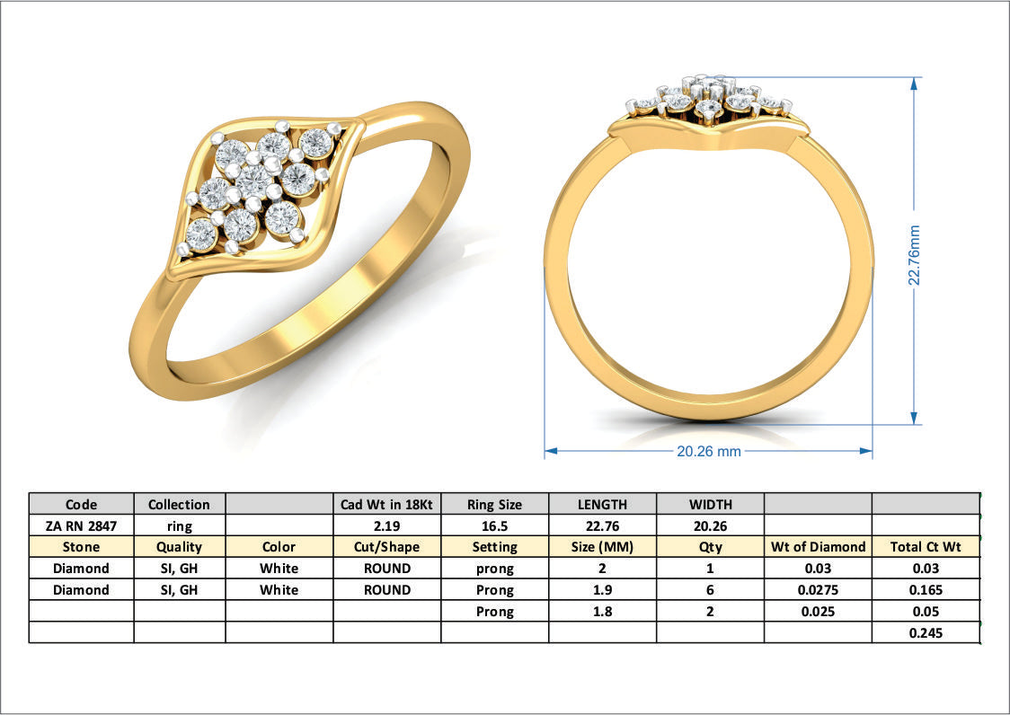 3D Jewelry Files Ring Model 3DM ZA RN 2847