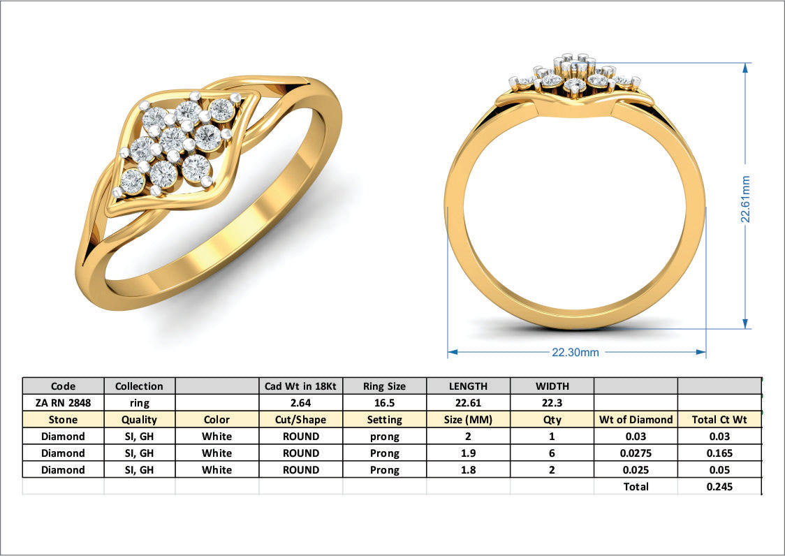3D Jewelry Files Ring Model 3DM ZA RN 2848