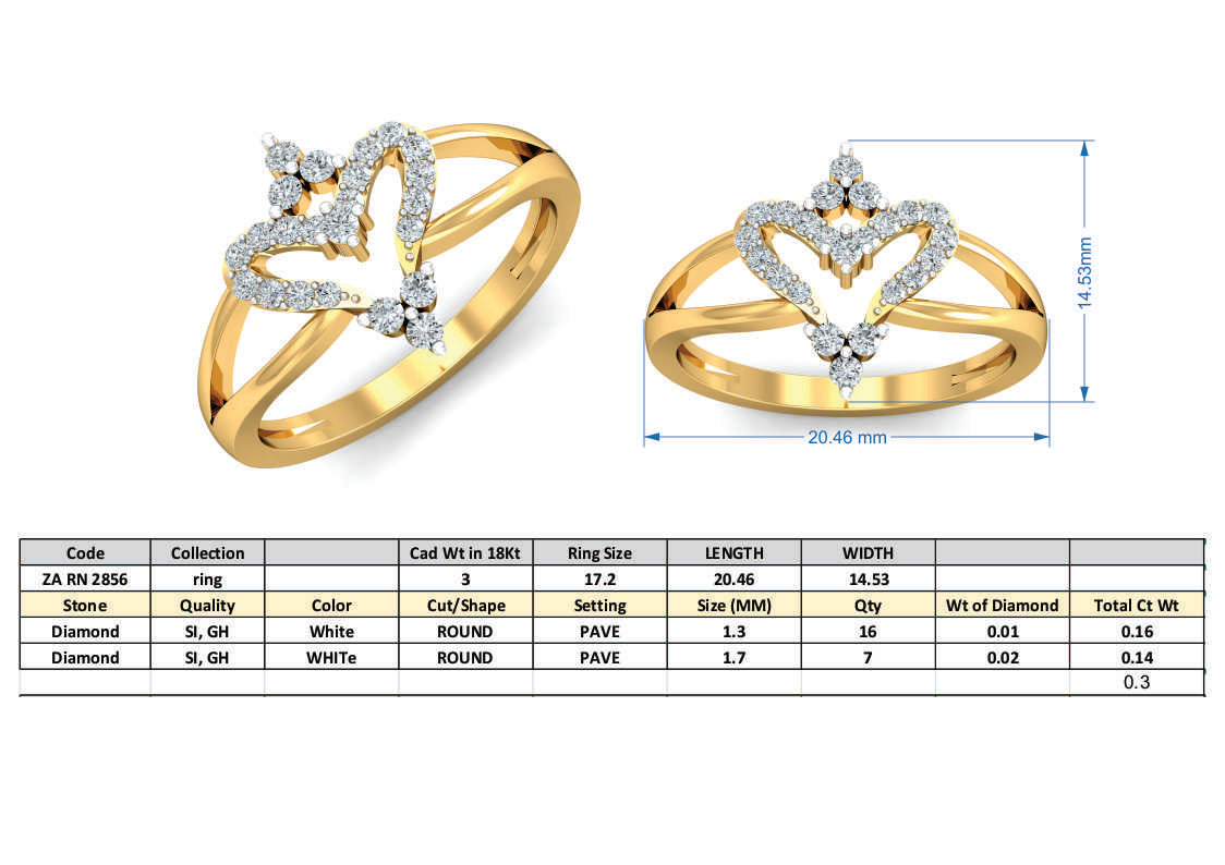 3D Jewelry Files Ring Model 3DM ZA RN 2856