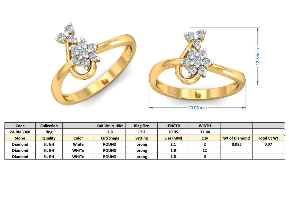3D Jewelry Files Ring Model 3DM ZA RN 3360