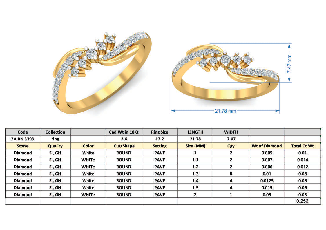 3D Jewelry Files Ring Model 3DM ZA RN 3393