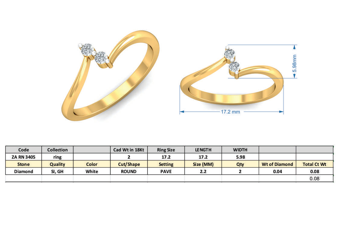 3D Jewelry Files Ring Model 3DM ZA RN 3405