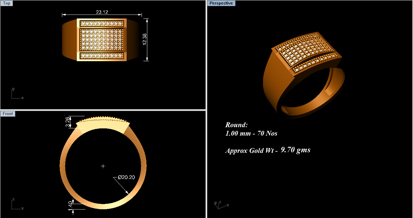 3D Jewelry Files Ring Model 3DM ZA RN 4197