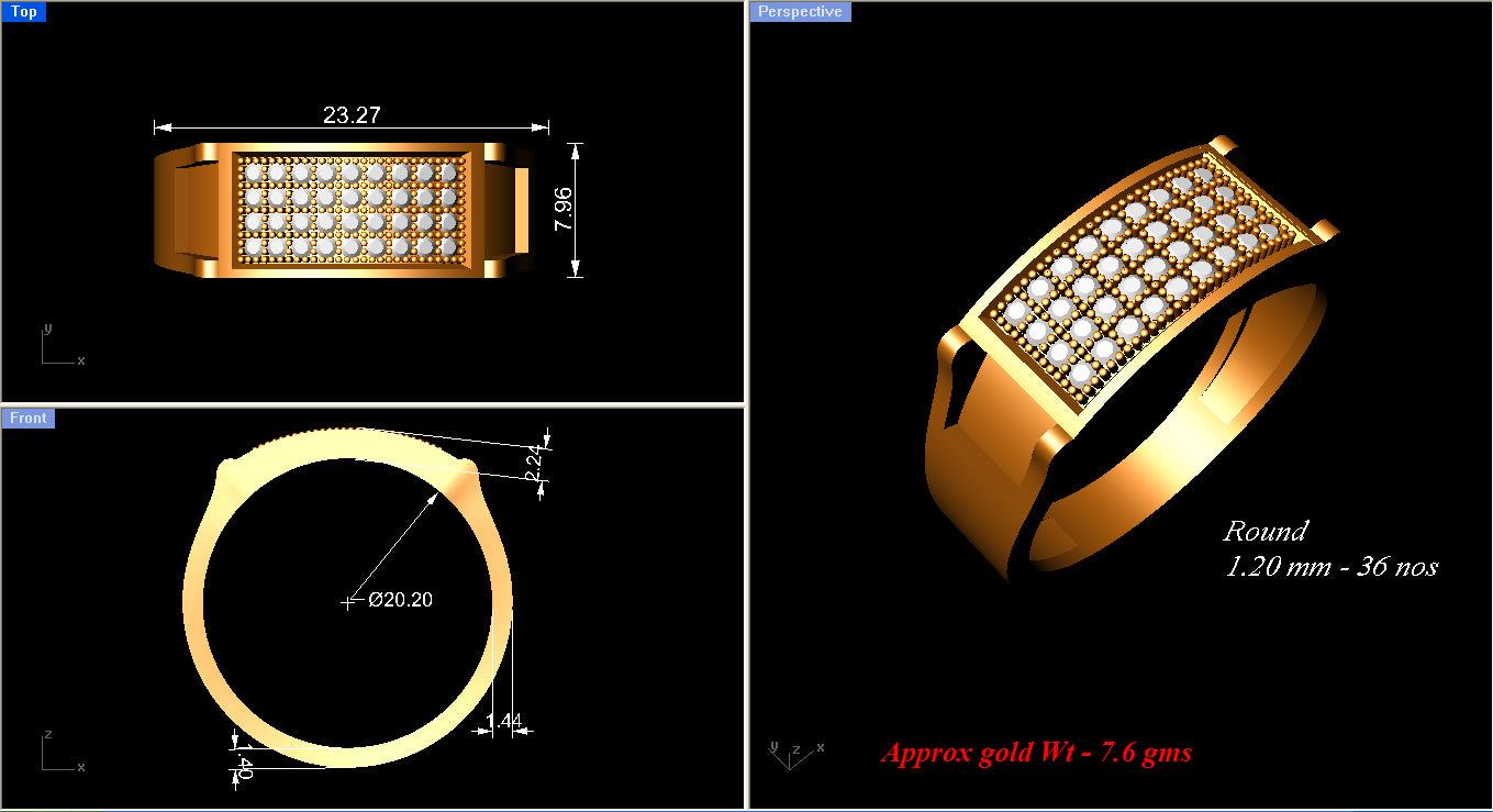 3D Jewelry Files Ring Model 3DM ZA RN 4200