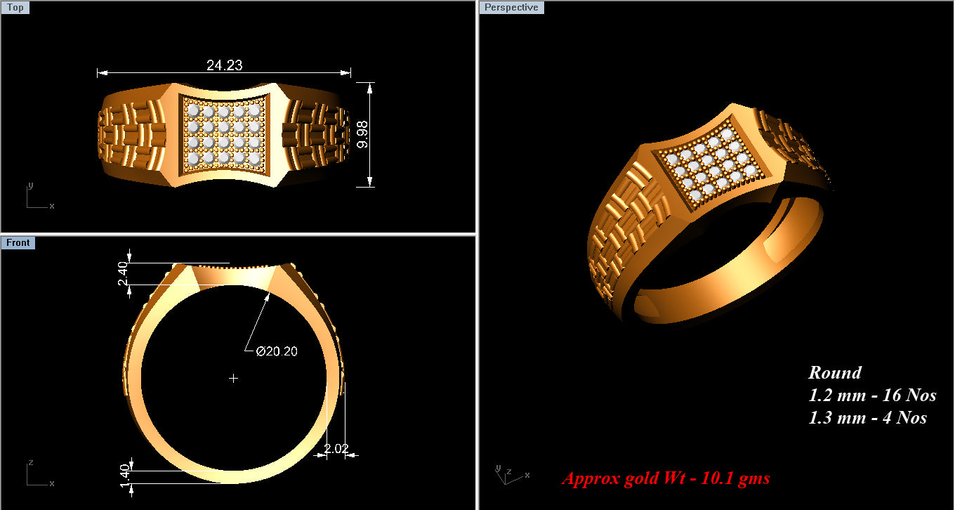 3D Jewelry Files Ring Model 3DM ZA RN 4209
