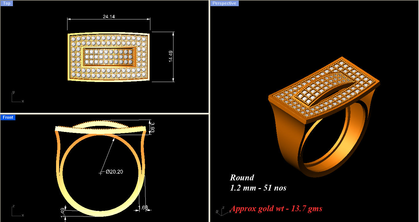 3D Jewelry Files Ring Model 3DM ZA RN 4234