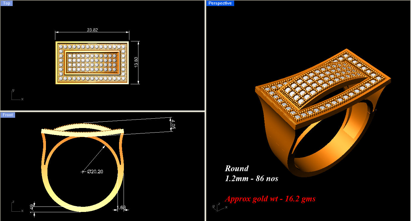 3D Jewelry Files Ring Model 3DM ZA RN 4235