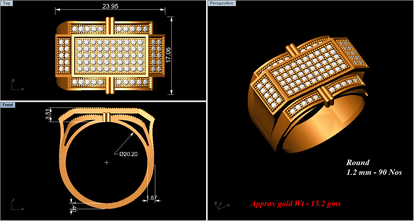 3D Jewelry Files Ring Model 3DM ZA RN 4236