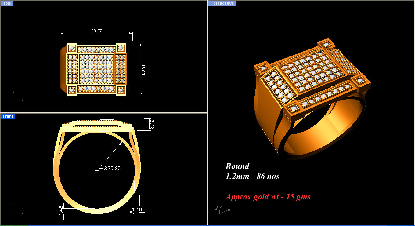 3D Jewelry Files Ring Model 3DM ZA RN 4239