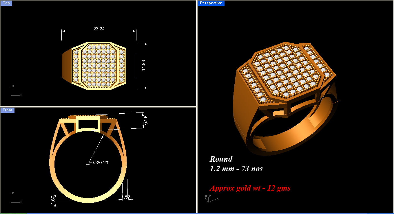 3D Jewelry Files Ring Model 3DM ZA RN 4241