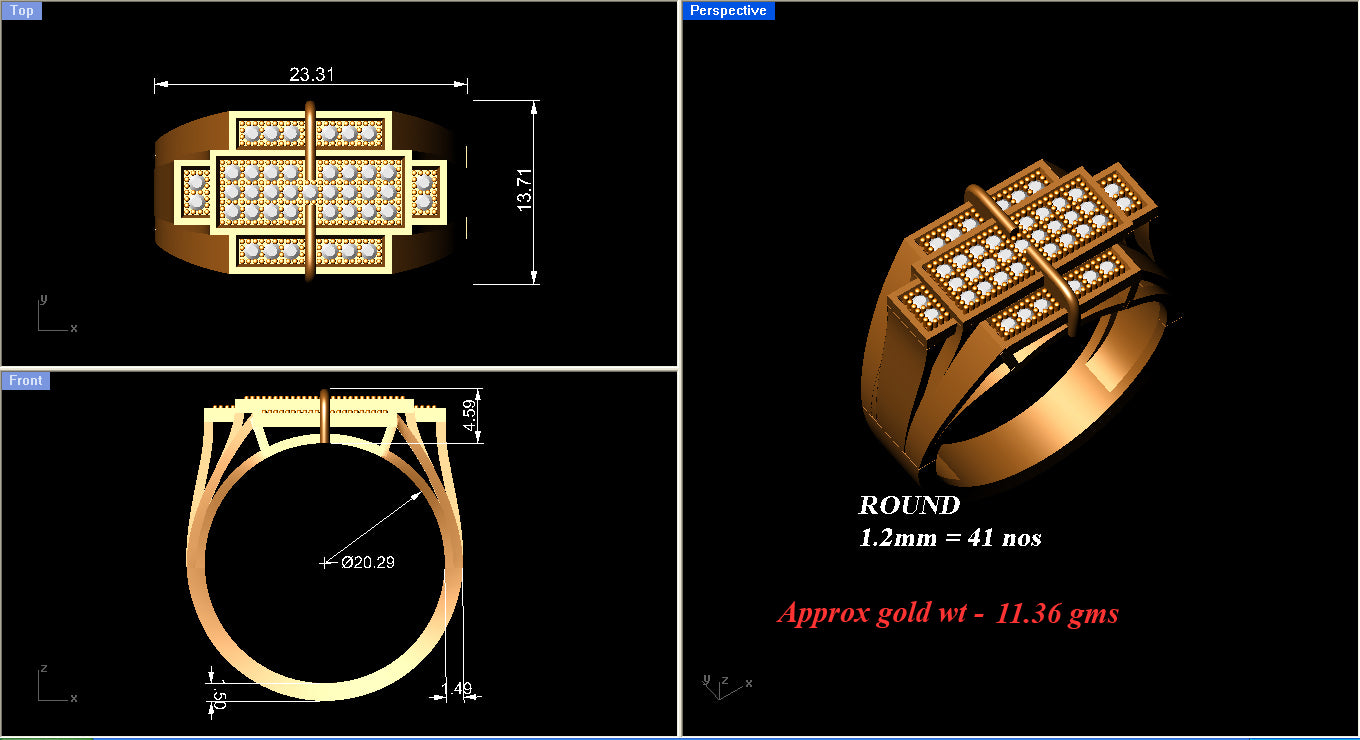 3D Jewelry Files Ring Model 3DM ZA RN 4243