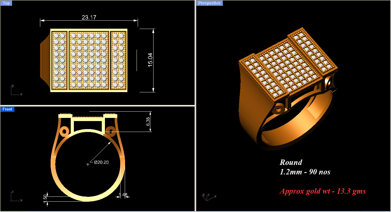 3D Jewelry Files Ring Model 3DM ZA RN 4244