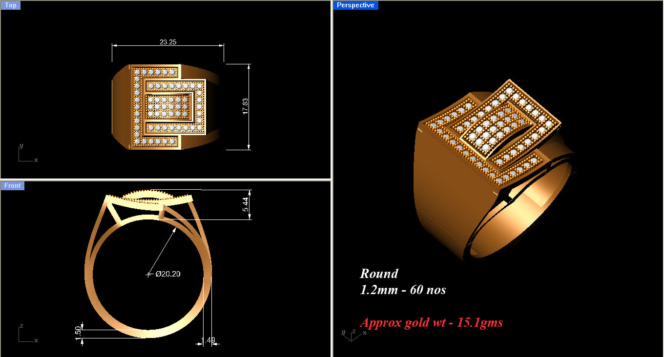 3D Jewelry Files Ring Model 3DM ZA RN 4245