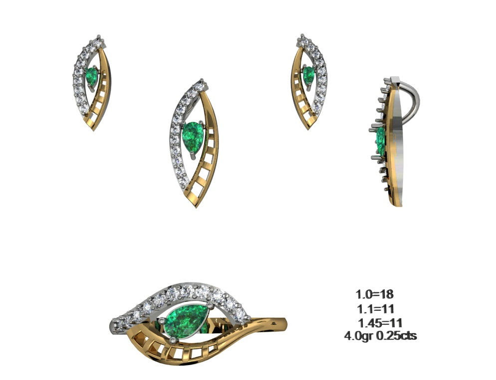 3D Jewelry Files Set Model 3DM STL 04=P ER R=105
